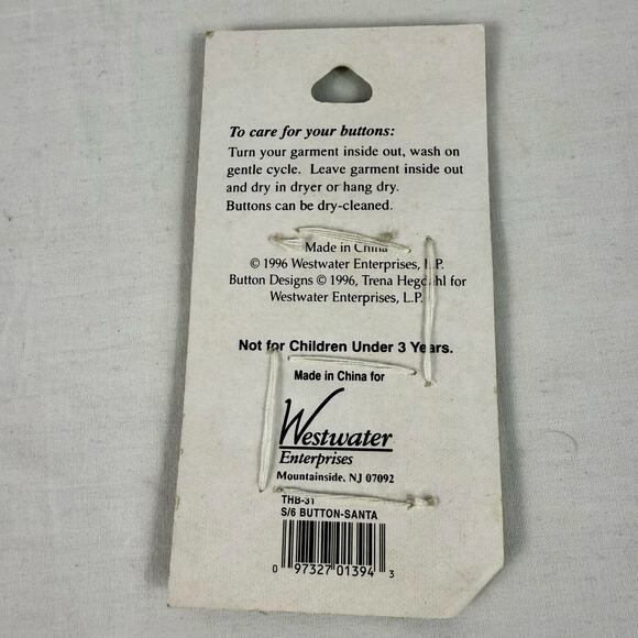 NEW Trena’s Trinkets Ceramic Santa Face Buttons Christmas Crafts - Picture 3 of 3